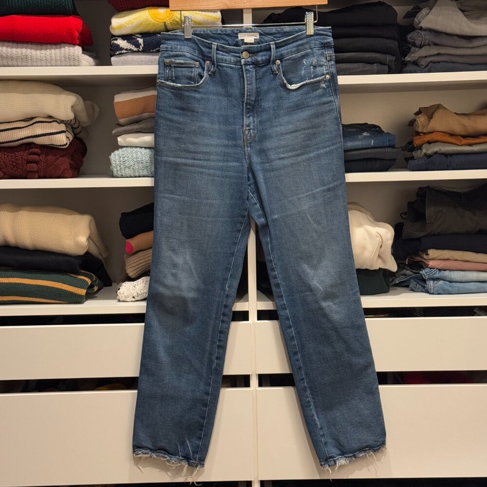Good American Women's Good Curve Straight-Leg Jeans - Picture 7 of 10